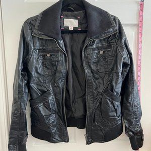 Faux Leather Jacket.  Size Medium